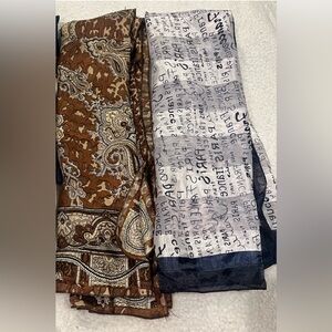 Bundle of silk feeling  scarves from Paris with different design